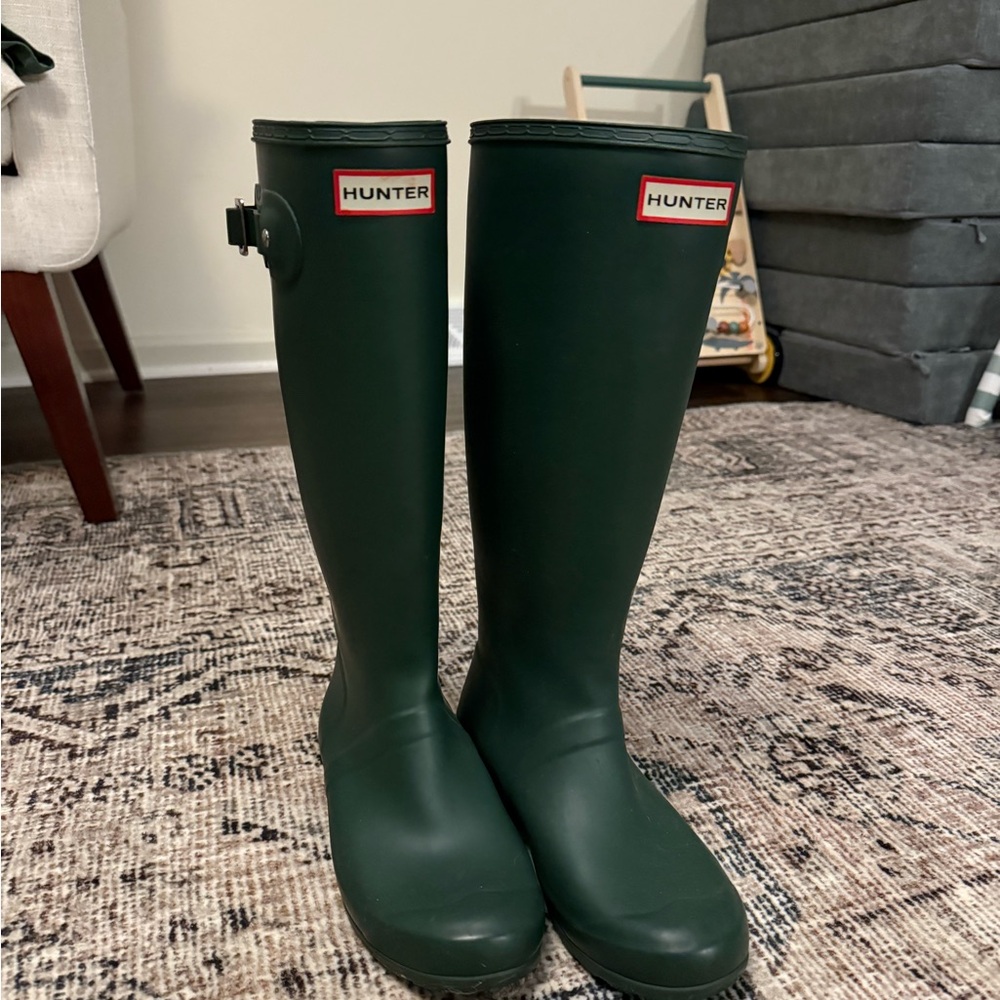 Hunter Dark Green Waterproof Boots